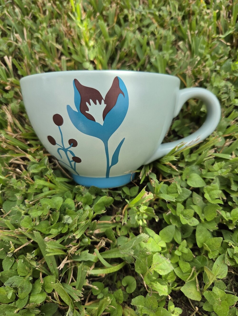 Starbucks Blue Floral Ceramic Tea Cup